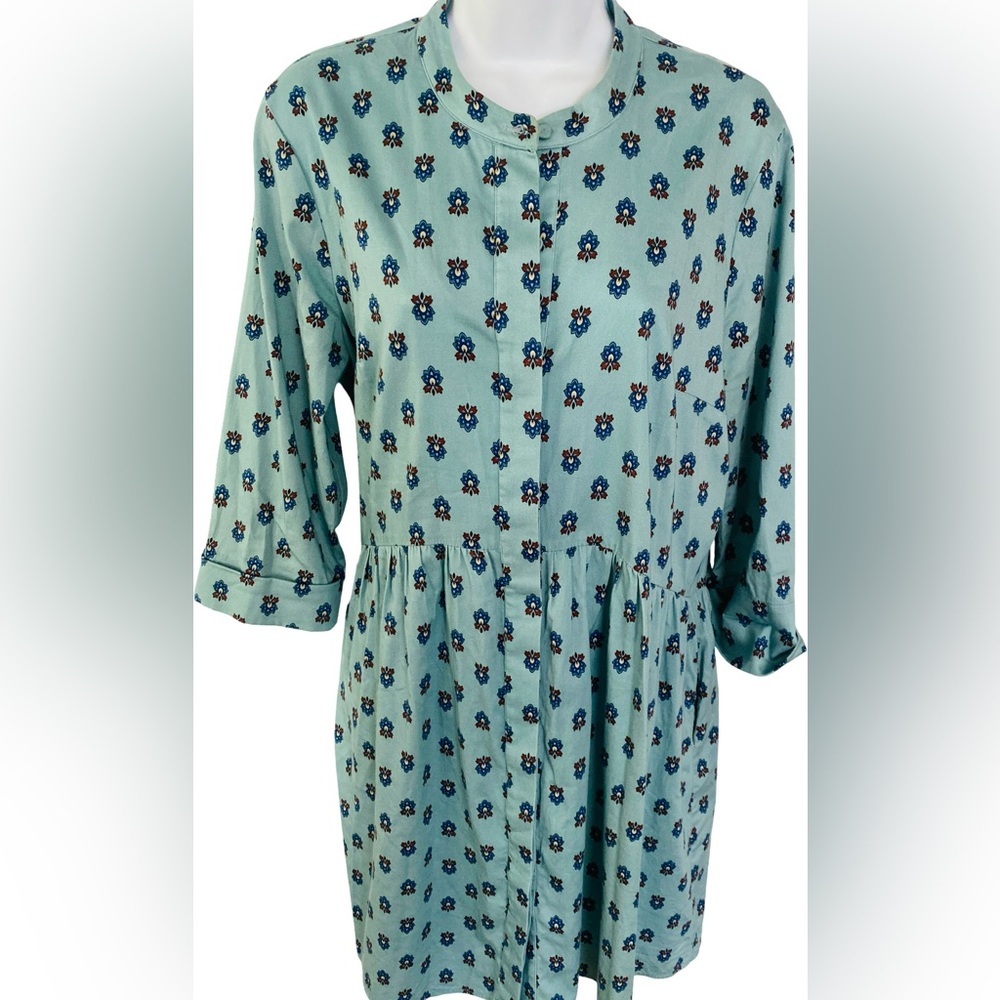Tuckernuck Mint Green Printed Long-Sleeve Shirt Dress - Picture 3 of 5